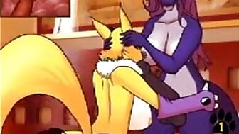 Rouge and Renamon sex