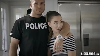 Corrupt pervert policeman banged sexy fiancee