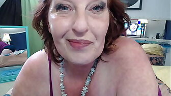 933 Redheaded sexpot Dawnskye1962 modeling full back panties and showing off that pink pussy