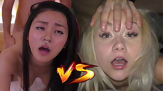 Japanese Bonk Toy VS Czech Cum Dumpster - Who would you have a weakness for in the air creampie? - Featuring: Rae Lil Blackguardly & Marilyn Sugar-coat